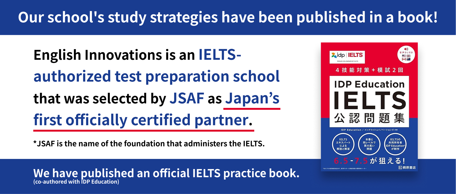 Japan's first officially certified IELTS partner school